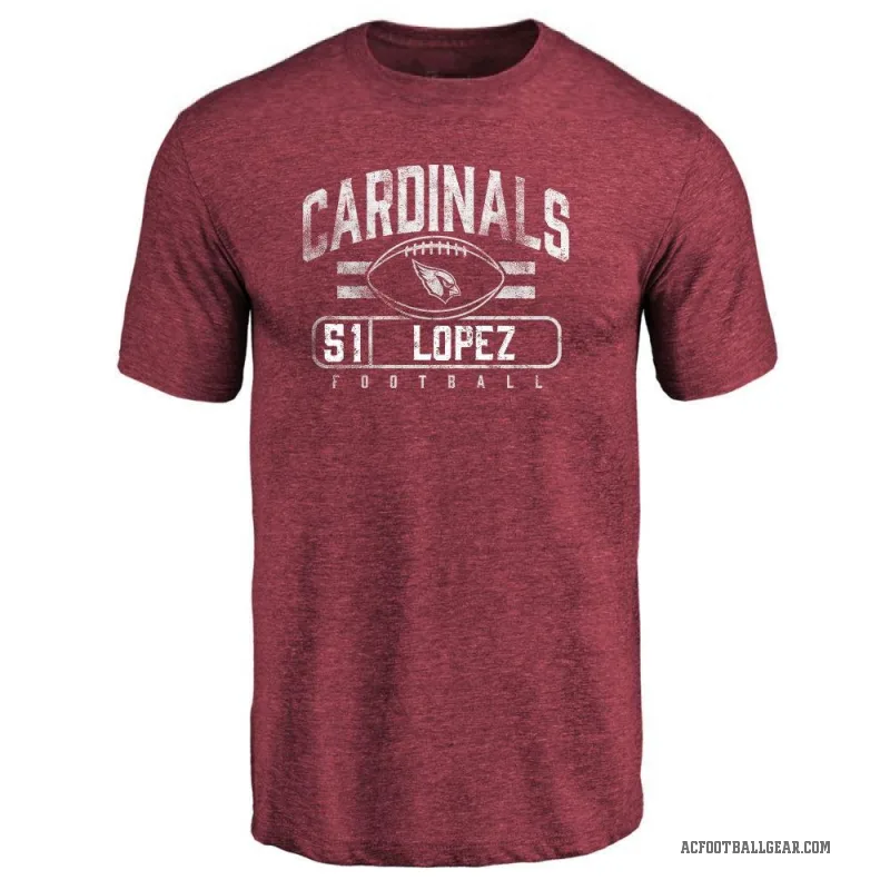 Roy Lopez Men's Arizona Cardinals Flanker T-Shirt - Maroon