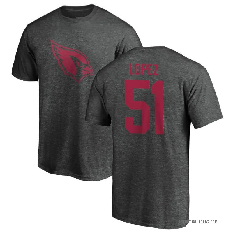 Roy Lopez Youth Ash Arizona Cardinals One Color T-Shirt -