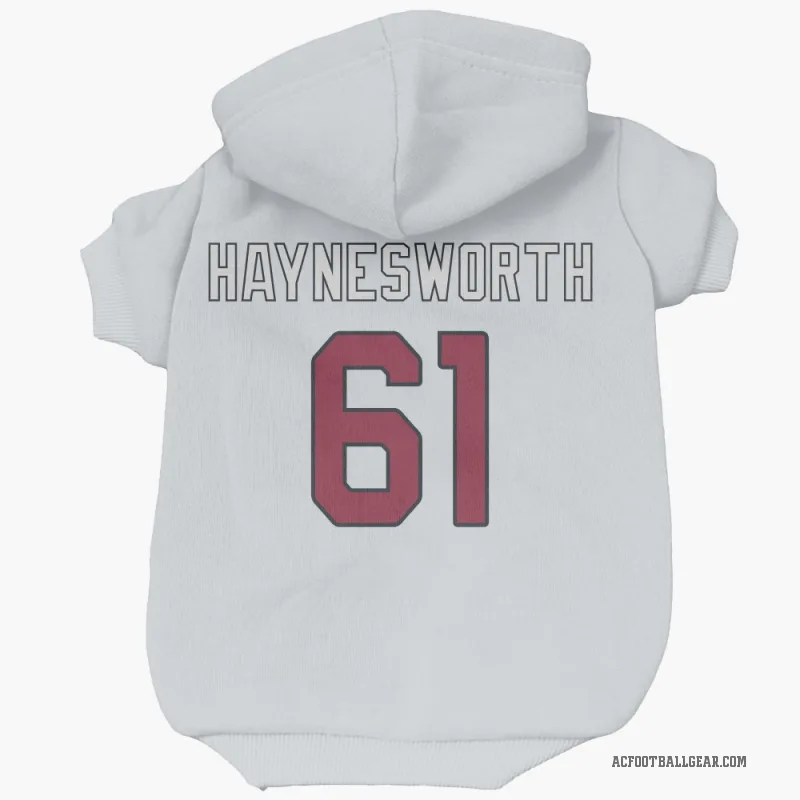Sincere Haynesworth  White Arizona Cardinals  Cat & Dog Pet Hoodie