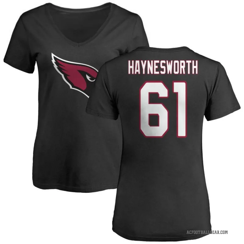 Sincere Haynesworth Women's Black Arizona Cardinals Logo Slim Fit T-Shirt -