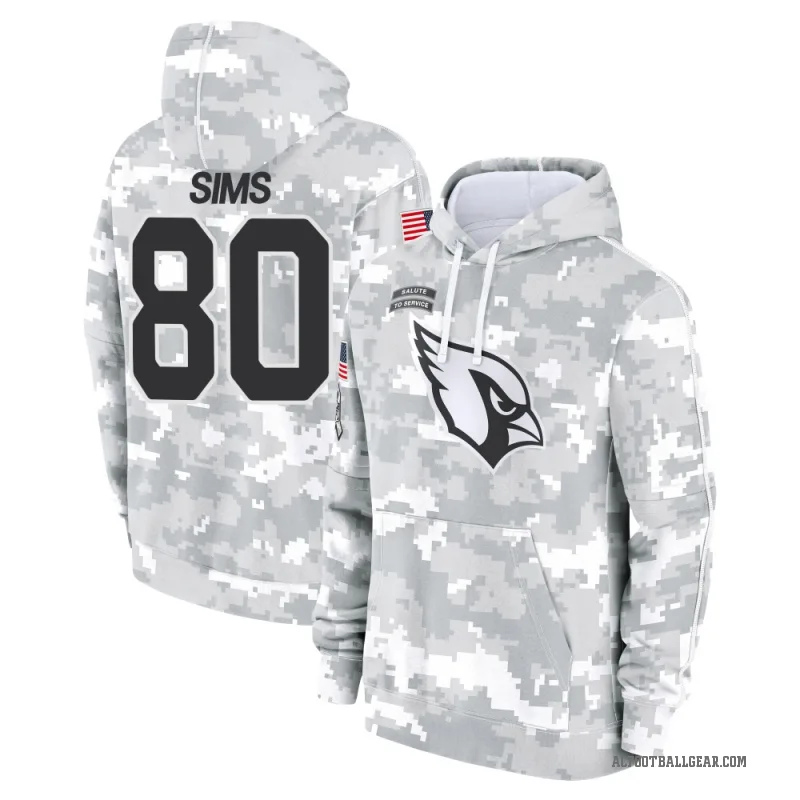 Steven Sims Men's Camo Arizona Cardinals Arctic 2024 Salute to Service Club Fleece Pullover Hoodie