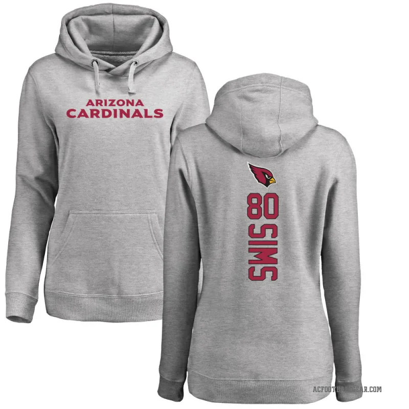 Steven Sims Women's Arizona Cardinals Pro Line Ash Backer Pullover Hoodie