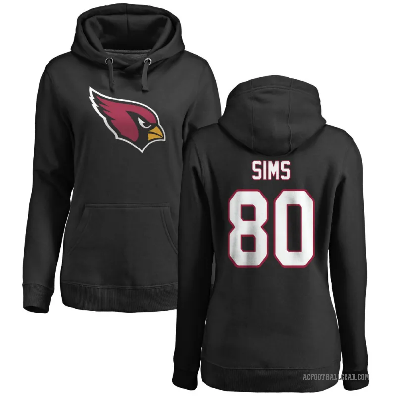Steven Sims Women's Black Arizona Cardinals Pro Line Logo Pullover Hoodie