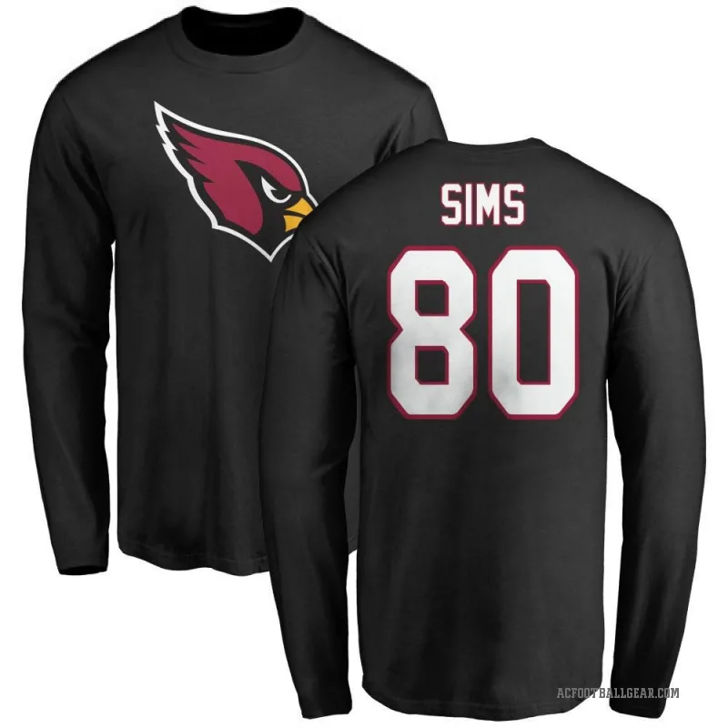 Steven Sims Youth Black Arizona Cardinals Logo Long Sleeve T-Shirt -