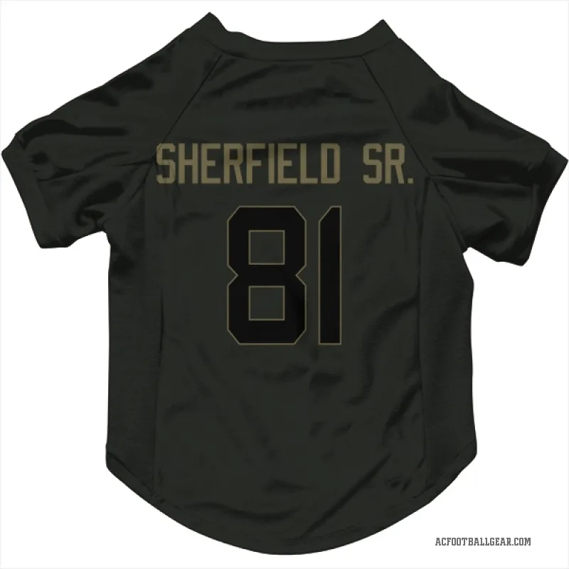 Trent Sherfield Sr.  Black Arizona Cardinals  Service Cat & Dog Pet Jersey
