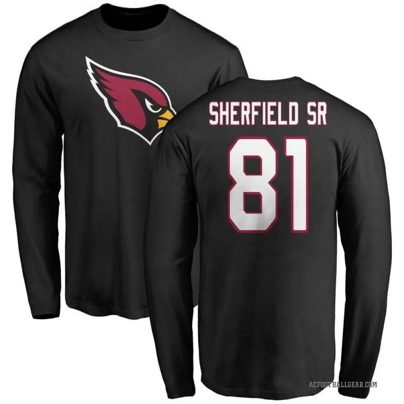 Trent Sherfield Sr. Men's Black Arizona Cardinals Logo Long Sleeve T-Shirt -