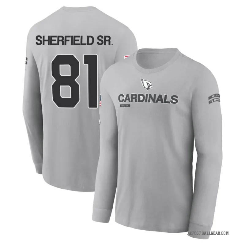Trent Sherfield Sr. Men's Gray Arizona Cardinals 2024 Salute to Service Long Sleeve T-Shirt