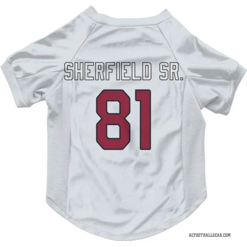 Trent Sherfield Sr.  White Arizona Cardinals  Cat & Dog Pet Jersey