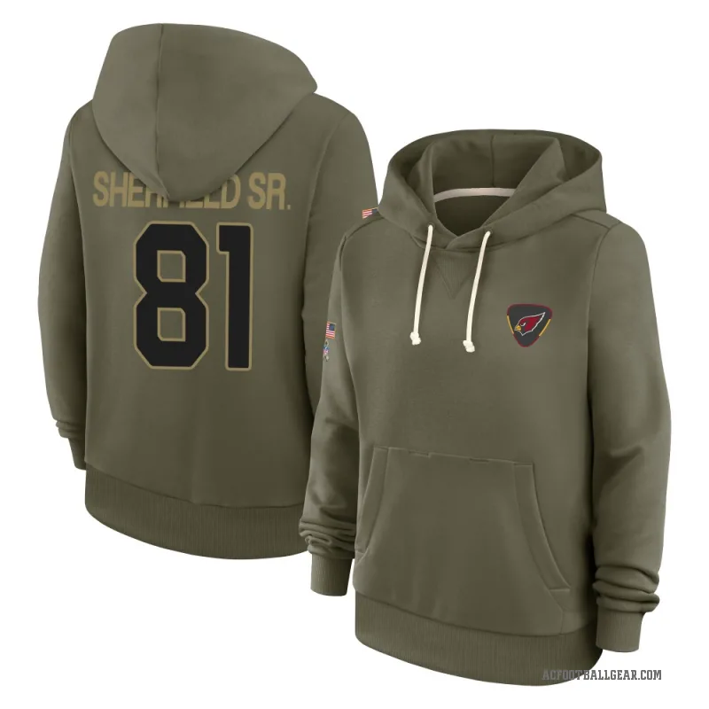Trent Sherfield Sr. Women's Olive Arizona Cardinals 2025 Salute to Service Hoodie
