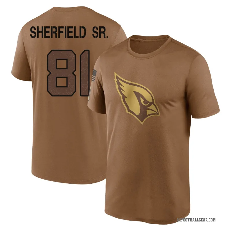 Trent Sherfield Sr. Youth Brown Arizona Cardinals 2023 Salute To Service Performance T-Shirt