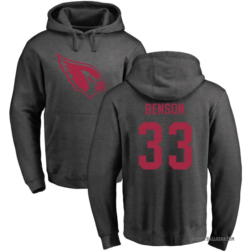 Trey Benson Men's Arizona Cardinals Pro Line by Branded Ash One Color Pullover Hoodie