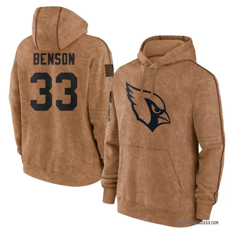 Trey Benson Men's Brown Arizona Cardinals 2023 Salute To Service Club Pullover Hoodie