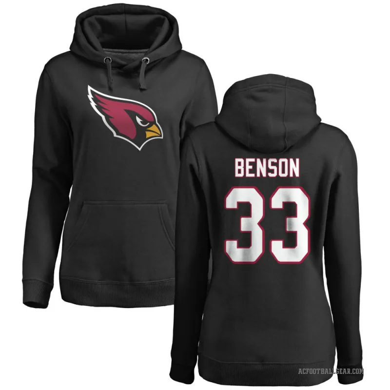 Trey Benson Women's Black Arizona Cardinals Pro Line Logo Pullover Hoodie