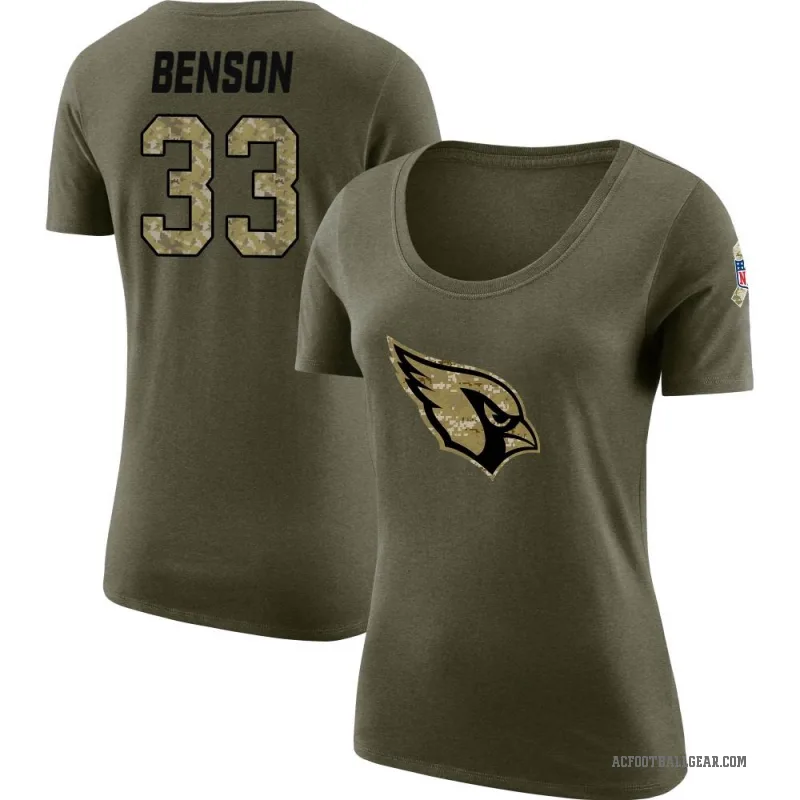 Trey Benson Women's Olive Arizona Cardinals Salute to Service Scoop Neck T-Shirt