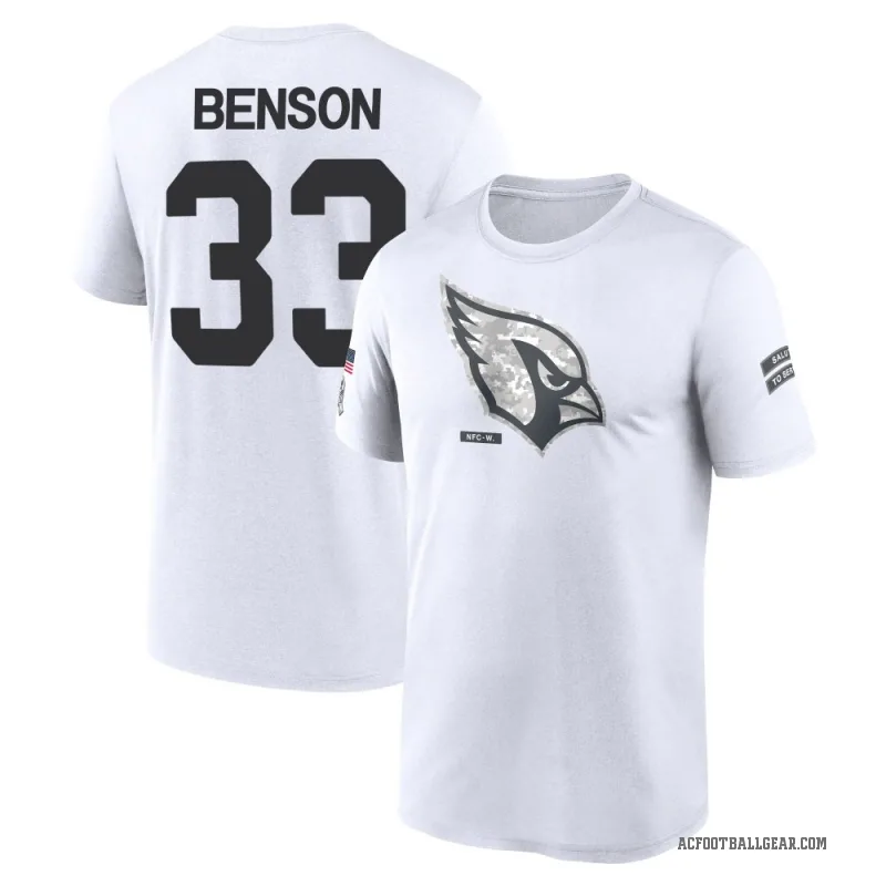 Trey Benson Youth White Arizona Cardinals 2024 Salute to Service Performance T-Shirt