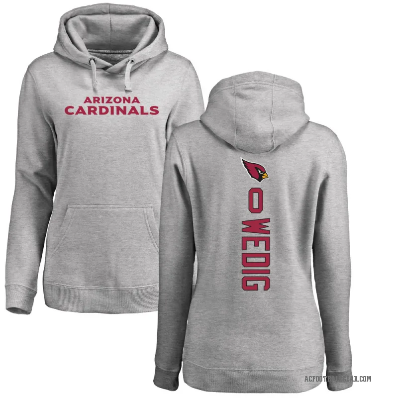 Trey Wedig Women's Arizona Cardinals Pro Line Ash Backer Pullover Hoodie