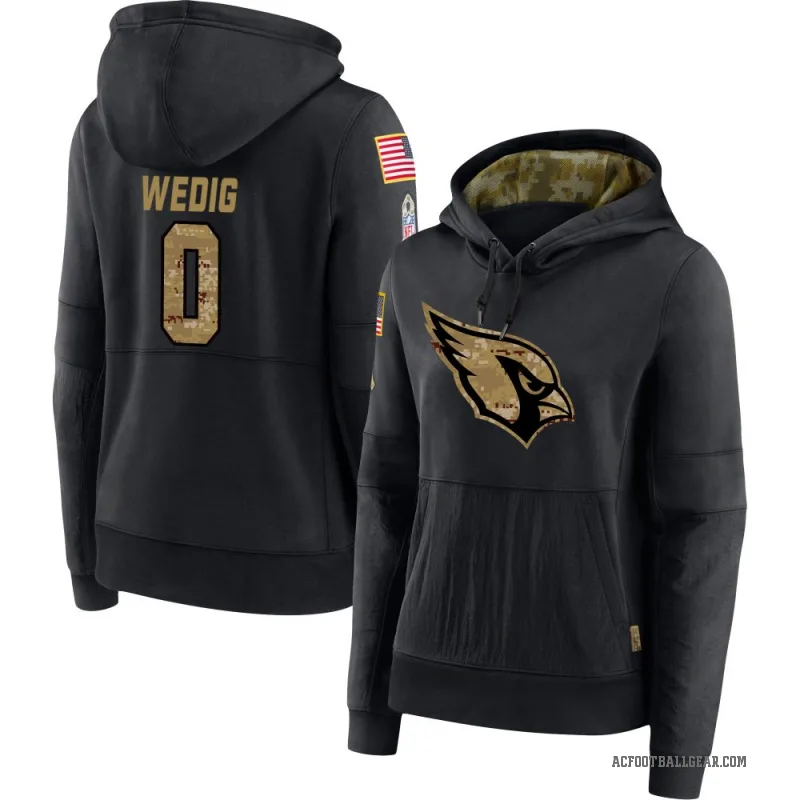 Trey Wedig Women's Black Arizona Cardinals 2020 Salute to Service Sideline Performance Pullover Hoodie