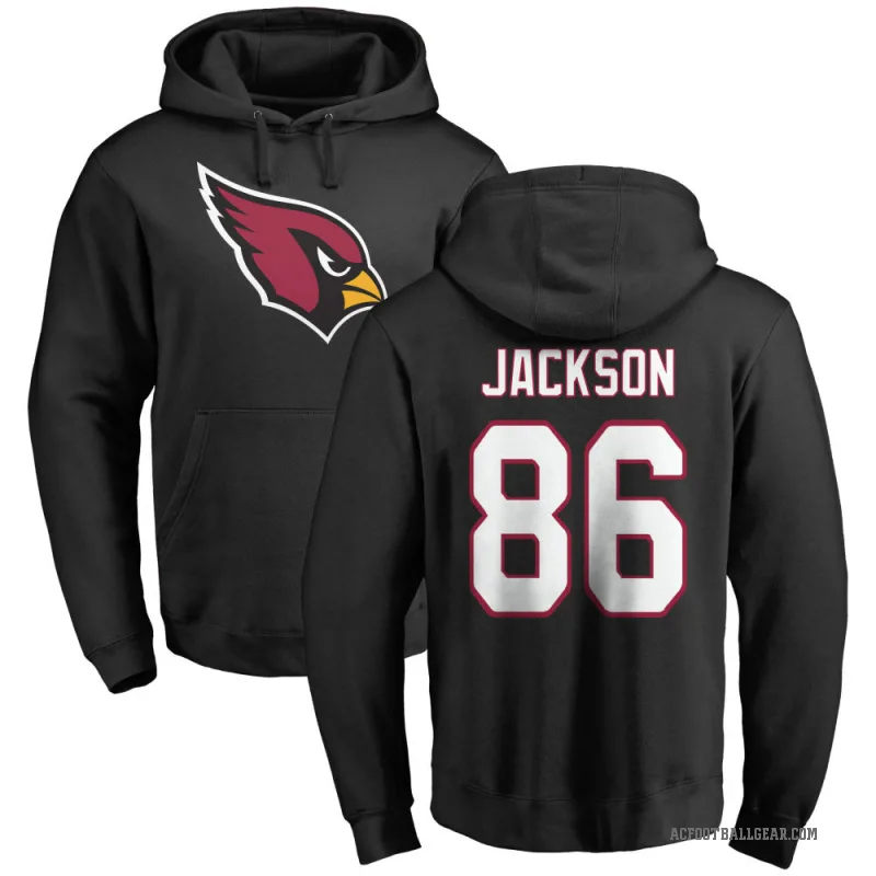 Trishton Jackson Men's Black Arizona Cardinals Pro Line Logo Pullover Hoodie
