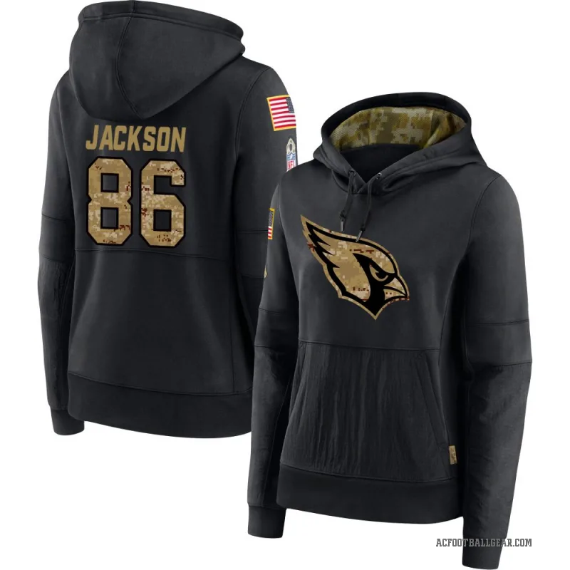 Trishton Jackson Women's Black Arizona Cardinals 2020 Salute to Service Sideline Performance Pullover Hoodie