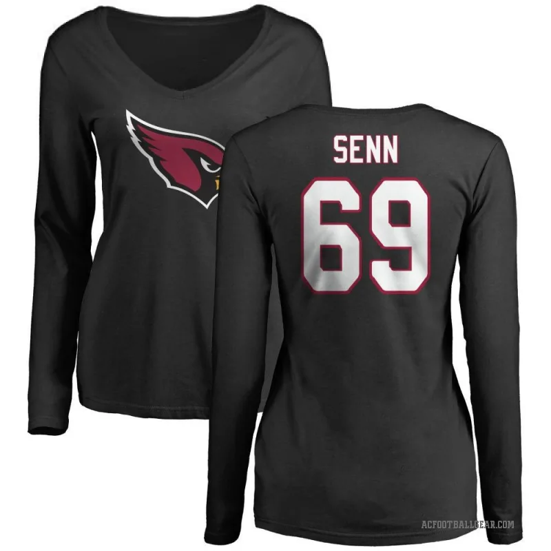 Valentin Senn Women's Black Arizona Cardinals Logo Slim Fit Long Sleeve T-Shirt -