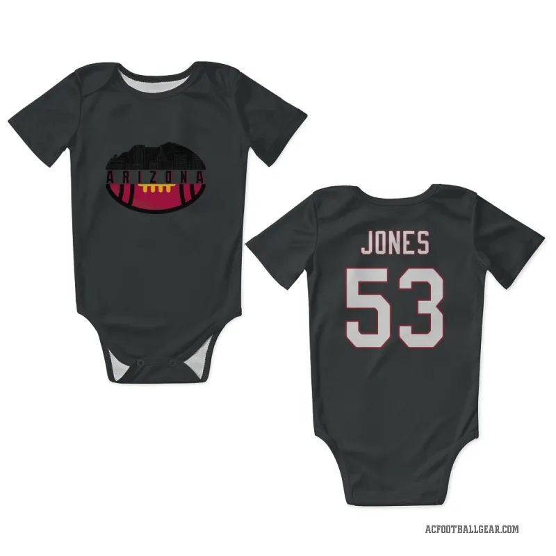 Vi Jones  Black Arizona Cardinals  Newborn & Infant Bodysuit