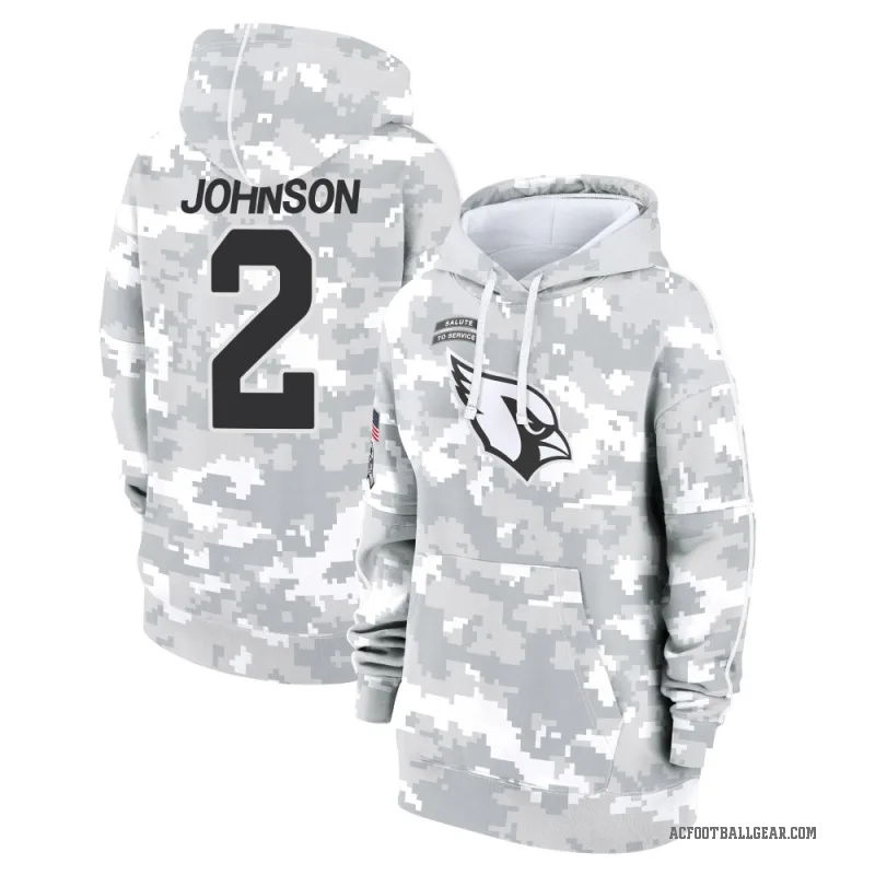 Will Johnson Women's Camo Arizona Cardinals Arctic 2024 Salute to Service Club Fleece Pullover Hoodie