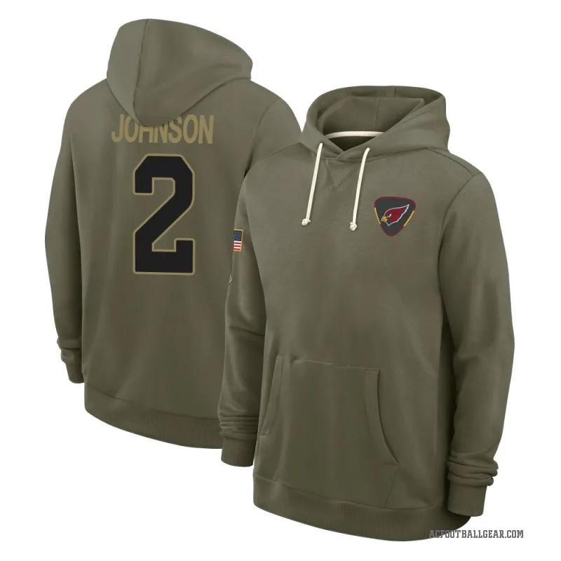 Will Johnson Youth Olive Arizona Cardinals 2025 Salute to Service Hoodie