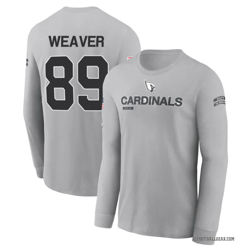 Xavier Weaver Men's Gray Arizona Cardinals 2024 Salute to Service Long Sleeve T-Shirt