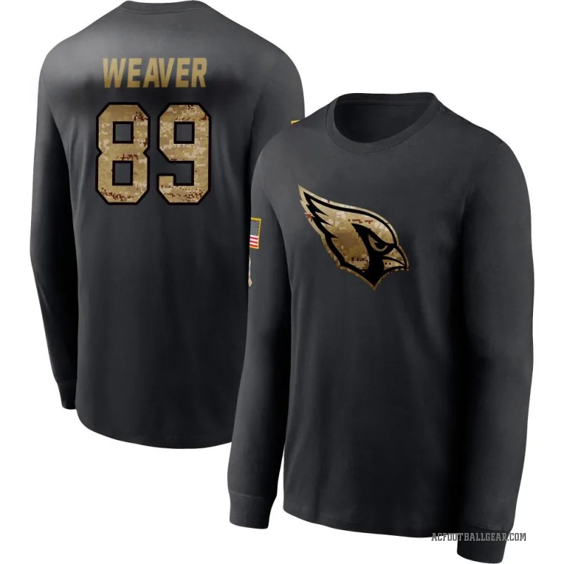 Xavier Weaver Youth Black Arizona Cardinals 2020 Salute To Service Sideline Performance Long Sleeve T-Shirt